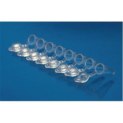 Certified low profile 0.1ml 8 Strip StarPCR® Tubes with Attached Flat Caps