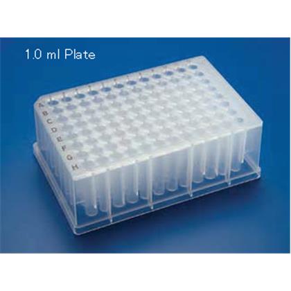 PlateOne® 96-Well Deepwell Plate, 1.0ml, Round Wells with Rounded Bottoms
